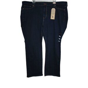 Levi's Women's Plus Size Jeans 24W Classic Straight Leg Mid Rise Dark Wash NEW